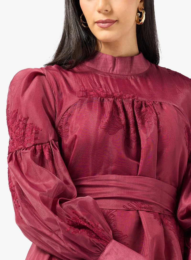 Khizana  Burnout Textured Shirt Dress for Women | Best Price UAE