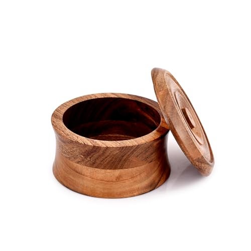 BHAVATU Jewellery box Acacia Wood Vintage Style Treasure Box Storage Organizer Trinket Keepsake Chest (5" x 5" x 3") - Image 3