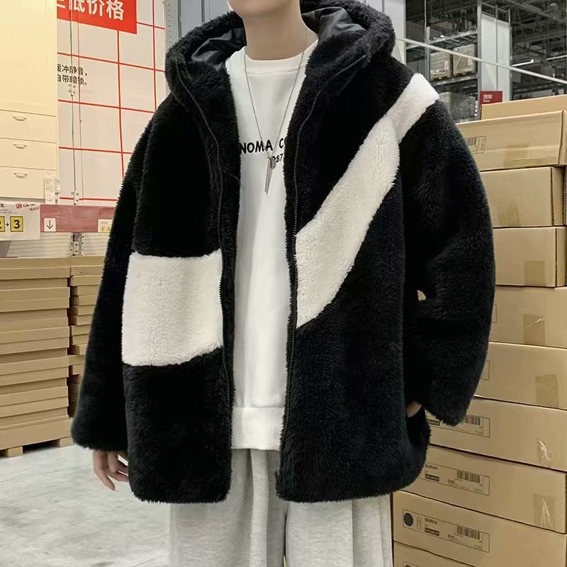 Autumn Winter Mens Casual Coat Trendy Korean Cotton Jacket 889 black 