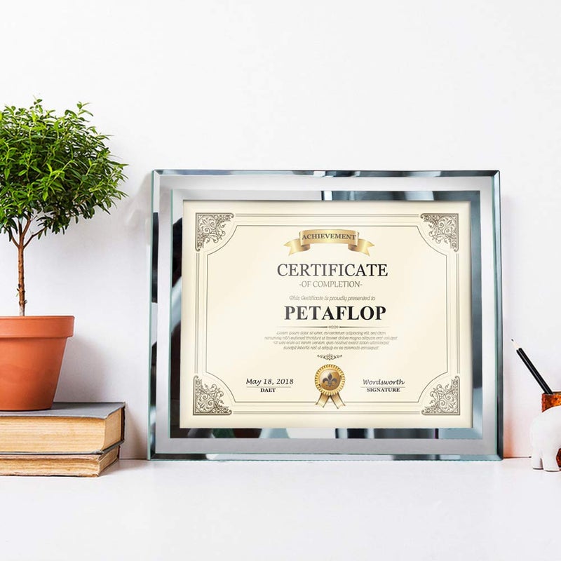PETAFLOP 8.5x11 Picture Frames Glass 8.5 x 11 Frame Tabletop Display, 2 Pack clear - Image 5