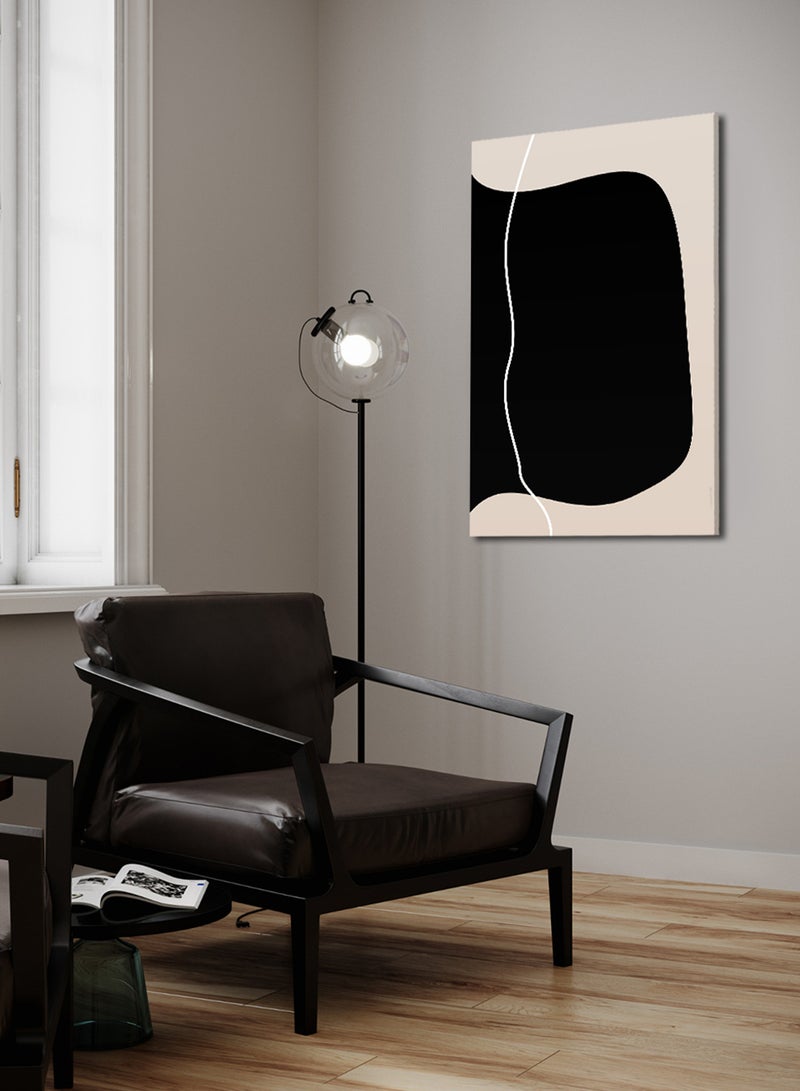 لوحة كانفاس على إطار خشبي بتصميم فن تجريدي بسيط - Image 1