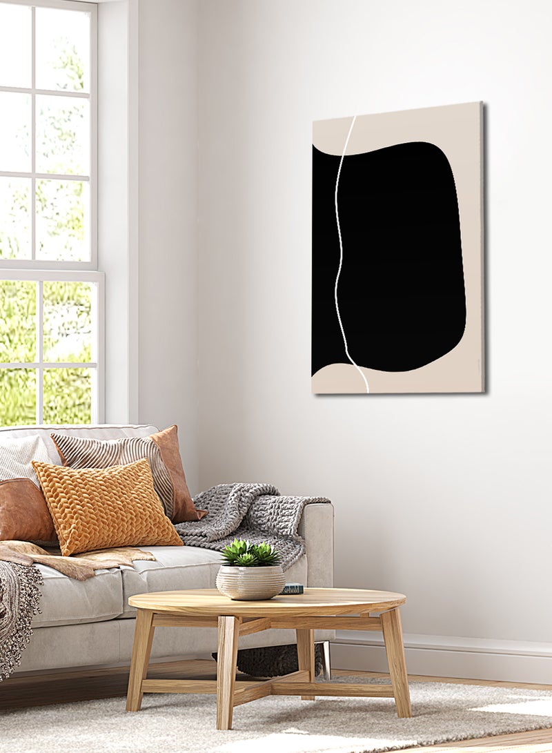 لوحة كانفاس على إطار خشبي بتصميم فن تجريدي بسيط - Image 2