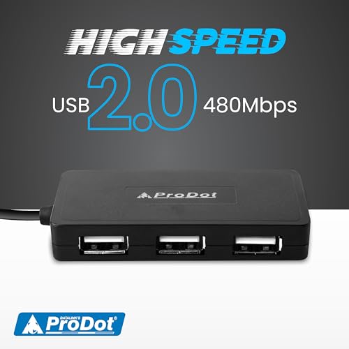 ProDot 4-in-1 USB Hub 2.0 with Hi-Speed Data Transfer 480 Mbps I Plug & Play I Universally Compatible with Speaker, Laptop, Hard Drive, PC, Laptop etc. I 1 Year Warranty (Play Plus) - Image 2