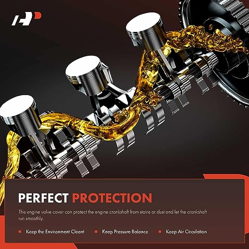 A-Premium Engine Valve Cover, with Valve Cover Gasket & Bolt, Compatible with Volkswagen Eos 2007-2008, Golf R 2012-2013, GTI 2006-2008, Jetta 2006-2008, Passat 2006-2008, 2.0L Turbo, 06F103469F - Image 2