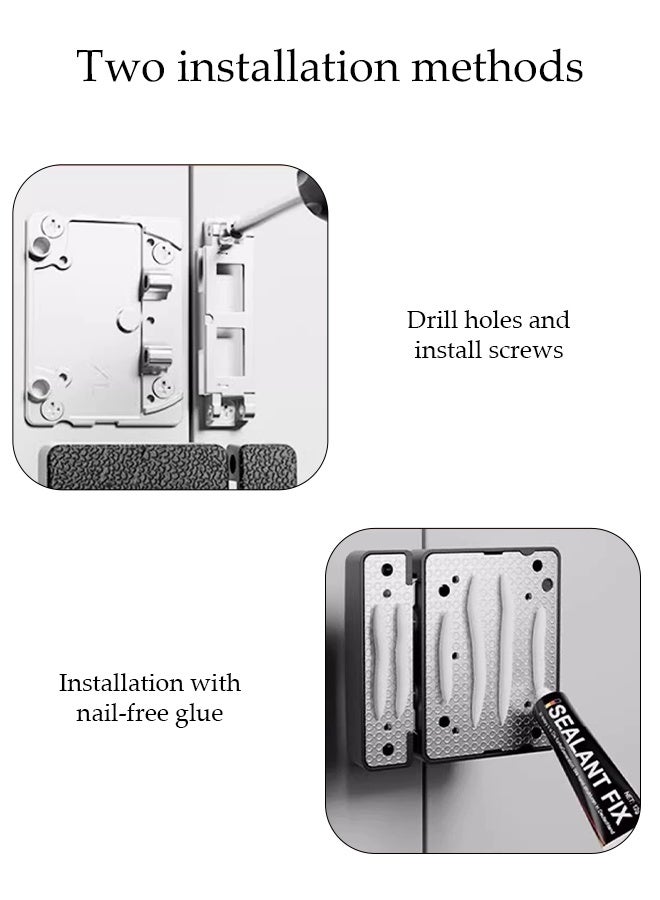 DUNISO Cabinet Combination Lock，No Drilling Password Cabinet Door Lock，Gear Storage Password Lock， No Need for Keys, Secure Anti-theft，for Swinging Or Sliding Door Drawer Cupboard，Black - Image 5