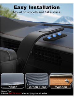KASTWAVE Car Phone Holder, Universal Car Mount Dashboard & Windshield Suction Cup Phone Holder, Car Phone Mount, and Bendable Memory Titanium Alloy, for iPhone & Android Smartphone  - Image 2