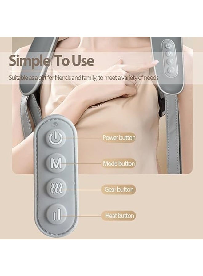 Rechargeable 5D Kneading Neck & Back Massager – Electric Shiatsu Massage Pillow with Soothing Heat – Deep Tissue Relief for Shoulders, Legs & Full Body – Portable Wellness Solution - Image 2