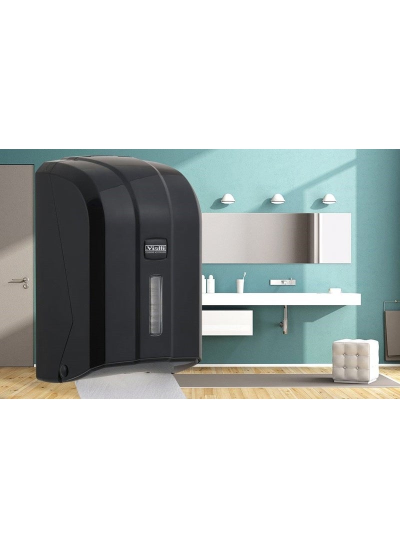 Vialli K6B Z-Fold (Attention: For Toilet Paper) Dispenser Mini Size Black  - Image 1