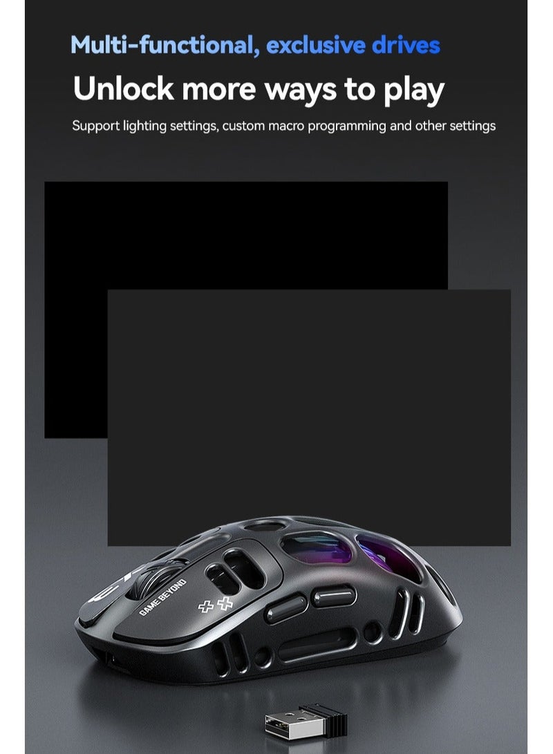 T-WOLF X3 Gaming Mouse Tri-Mode BT Wireless Hollow Design RGB Backlit Mechanical Mouse For Esports - Image 5