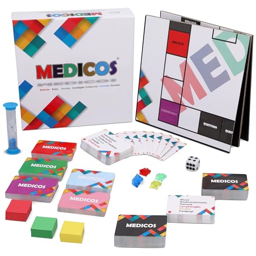 Medicos Medical Terminology Flashcard Board Game  Funny Medical Gifts Educational Doctor GamesMedical Student Gifts Science Games Stem Gifts for Adults Ages 13 and Up - Image 1