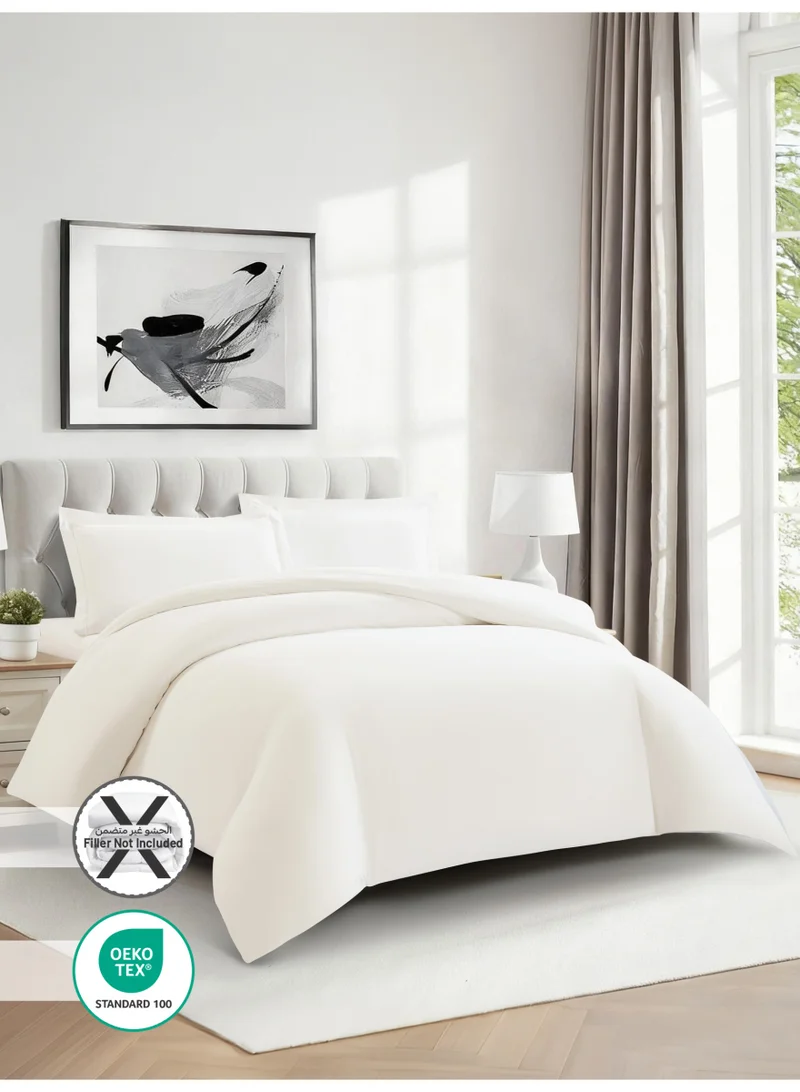 Donetella QUEEN (150x200 cm) Solid Duvet Cover Set, Fits 150 × 200 cm Bed, Queen Size 4-Piece Set, Brushed Microfiber Without Filler  | Best Price UAE