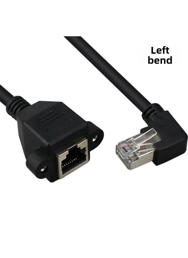 Generic 90-degree Elbow Six-type Network Cable Extension Cable With Ears And Screw Holes Can Be Fixed RJ45 Male-female Extension Cable-Color:Six Types Of Upward Bend-Line Length:0.3 M  - Image 4
