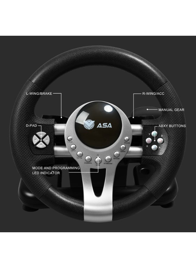 ASA A500 Racing Wheel for PS4, Xbox Series X/S, Switch, and PC - Image 4
