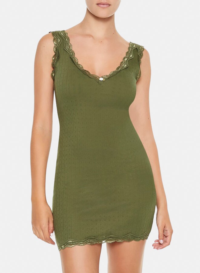 FOREVER 21 Lace Rosette Tank Mini Dress - Image 2
