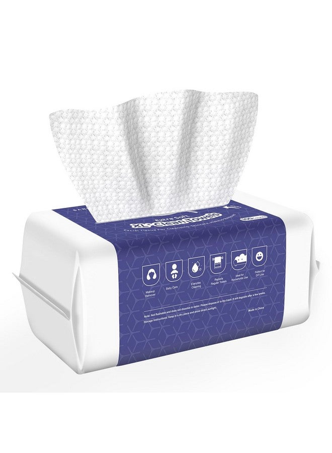 Daxstar Disposable Face Towel 100Pcsmakeup Remover Wipes Face Towels For Washing Face Facial Towelettes Paper Towels For Skin Care - Image 1