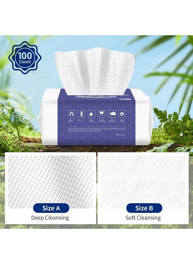 Daxstar Disposable Face Towel 100Pcsmakeup Remover Wipes Face Towels For Washing Face Facial Towelettes Paper Towels For Skin Care - Image 4