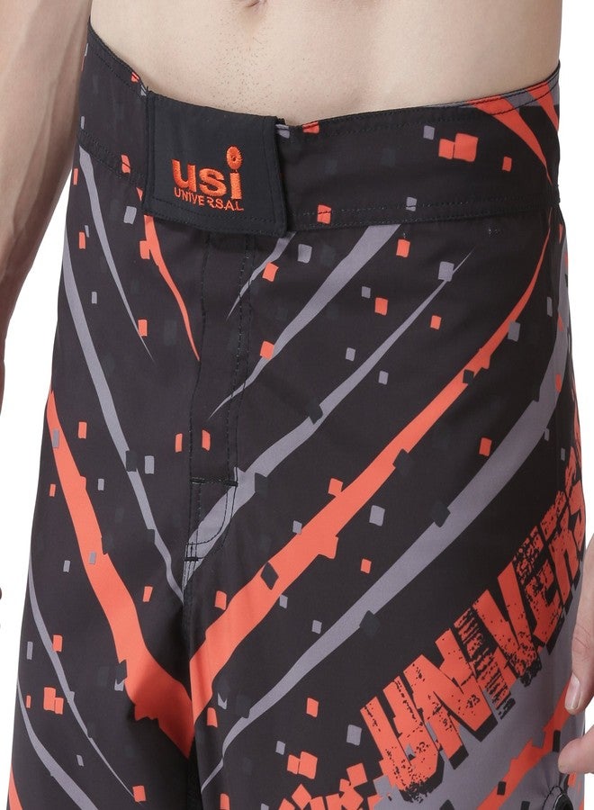 USI UNIVERSAL شورتات USI العالمية للرجال، 411VM Digit TUFLITE MMA للتدريب والكيك بوكسينغ، Tuff Stretch Fighting للفنون القتالية، قتال القفص، الملاكمة التايلاندية، الملاكمة (مقاس متوسط، برتقالي) - Image 5