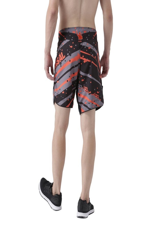 USI UNIVERSAL شورتات USI العالمية للرجال، 411VM Digit TUFLITE MMA للتدريب والكيك بوكسينغ، Tuff Stretch Fighting للفنون القتالية، قتال القفص، الملاكمة التايلاندية، الملاكمة (مقاس متوسط، برتقالي) - Image 3