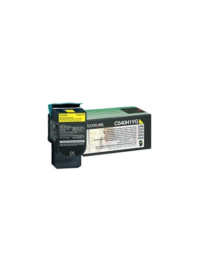 LEXMARK C540/C543/C544/X54xx  Yellow High Yield Return Program Toner Cartridge 2000
