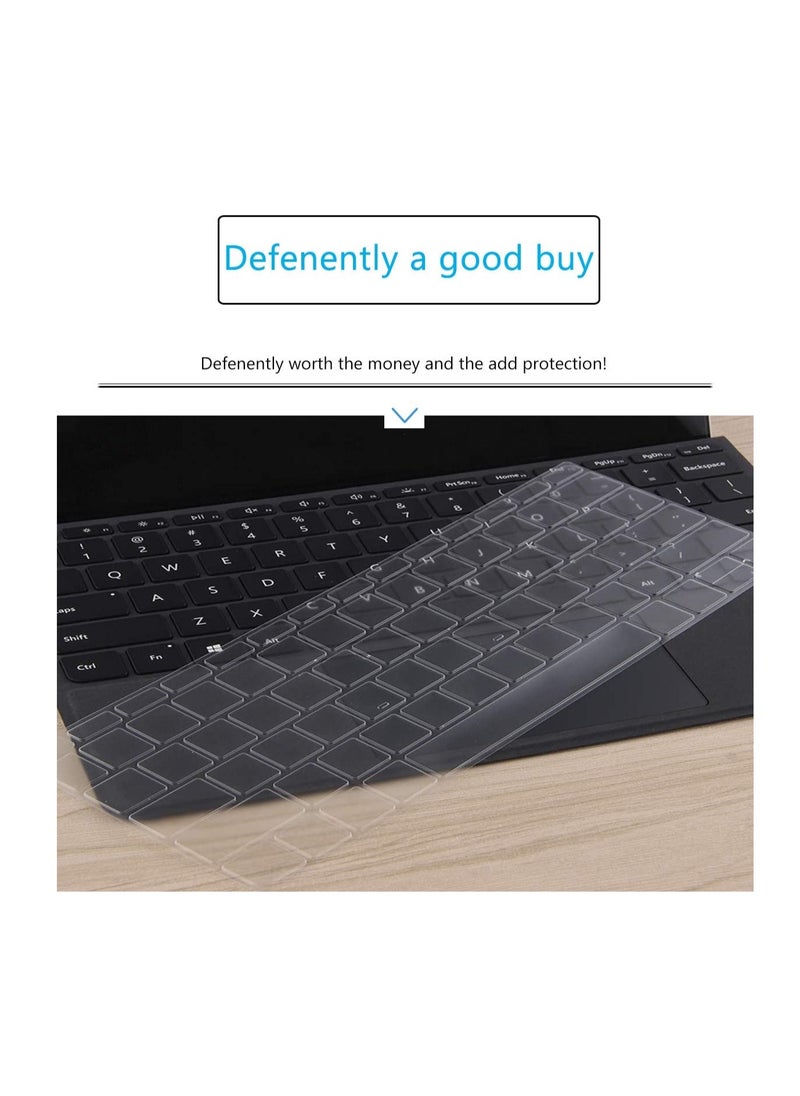 Keyboard Cover Skin for Microsoft Surface Go 4/Go 3/Go 2 /Go 10.5 Inch 2023--2018, Soft-Touch Ultra Thin Protective Skin ,Clear