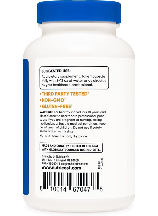 Nutricost كبسولات الشيح 450 ملغ 120 كبسولة - كبسولات نباتية، خالية من الغلوتين وغير معدلة وراثيًا - Image 4
