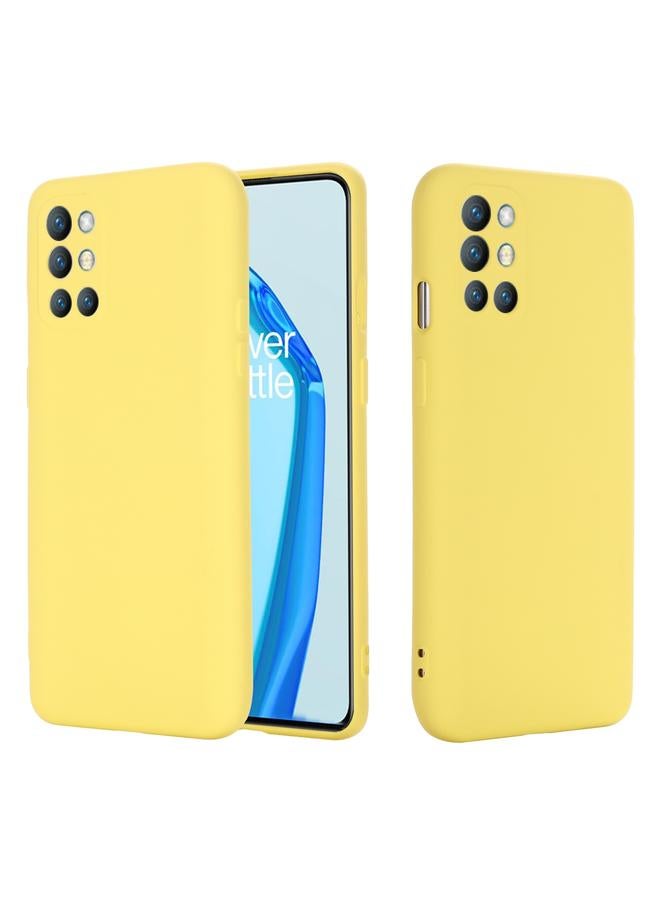 The Bros حافظة سيلكون سائلة بلون نقي مقاومة للصدمات تغطي كامل الهاتف لواحد بلس 9 آر