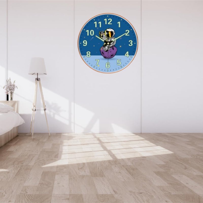 STAR WORK Modern 12 Inch Silent Wall Clock with Glow-in-The-Night Radium, Non-Ticking Mechanism & Big Numbers – Perfect for Living Room, Bedroom, Hall & Home Décor(RADUIM Radio) - Image 5