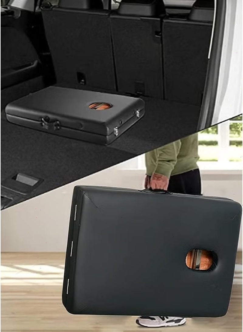 Foldable Massage Table - Professional Massage Tables & Massage Bed with Thickened Double-Fold PU Mattress & Pillow, Premium Massage Couch for Beauty Salons, Massage Therapy & Treatment Centers - Image 4