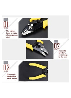 Generic Fiber Optic Stripper 3 Hole, Precision Wire Stripper for Installers and Electricians Safe Not Hurt Wire Fiber Strippers with 6 Handle for Jacket Buffer and Coating Stripping  - Image 3