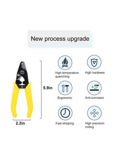 Generic Fiber Optic Stripper 3 Hole, Precision Wire Stripper for Installers and Electricians Safe Not Hurt Wire Fiber Strippers with 6 Handle for Jacket Buffer and Coating Stripping  - Image 1