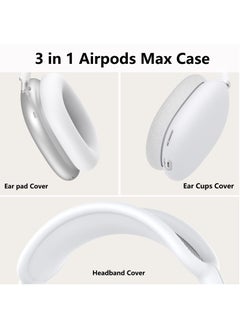 Silicone Cases Suitable for Apple AirPods Max 3-in-1 Headphones Anti-Scratch Ear Cups Cover Headband Cover and Ear Pad Protector Case Skin Accessories (White) - pzsku/Z8DF5A74B0EF3ACD478E1Z/45/_/1685274445/c79004b0-1faa-4acf-98d6-034bbb2c53a3