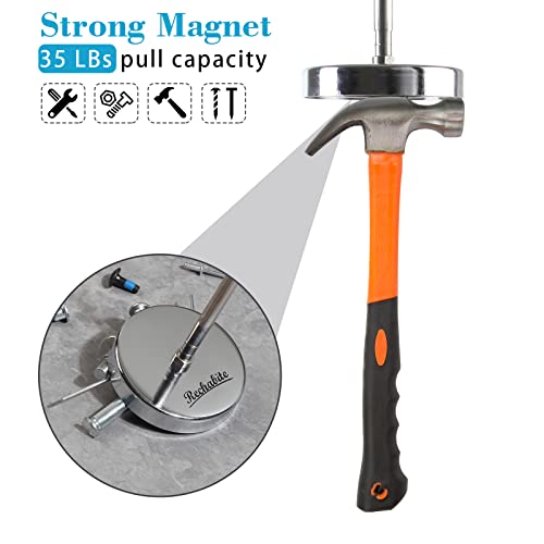 Rechabite Telescoping Magnetic Sweeper Pickup Tool, Screws Parts Finder with 35LB Pull Capacity, Retractable 8.6" to 33" with Strong Magnet, Pick up Nails, Screws, and Metal Parts - Image 5
