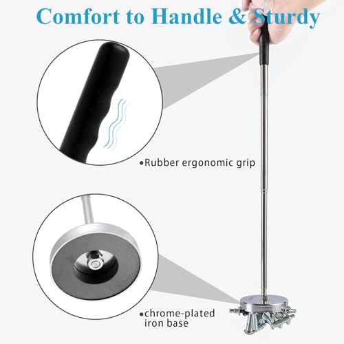 Rechabite Telescoping Magnetic Sweeper Pickup Tool, Screws Parts Finder with 35LB Pull Capacity, Retractable 8.6" to 33" with Strong Magnet, Pick up Nails, Screws, and Metal Parts - Image 3