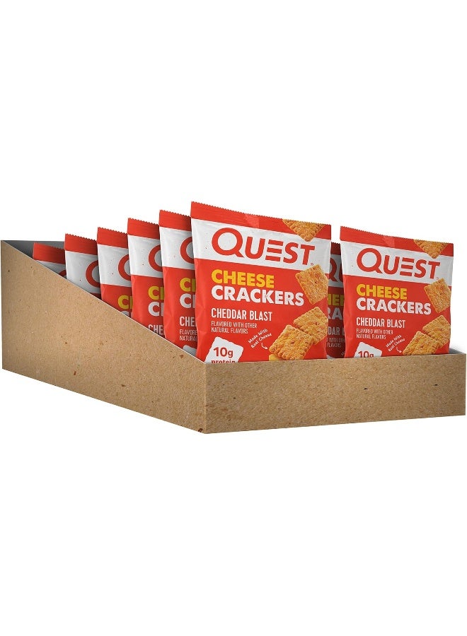 Quest Quest Nutrition Cheese Crackers, Cheddar Blast, High Protein, Low Carb, Made with Real Cheese, 12 Count (1.06 oz bags)  - Image 2