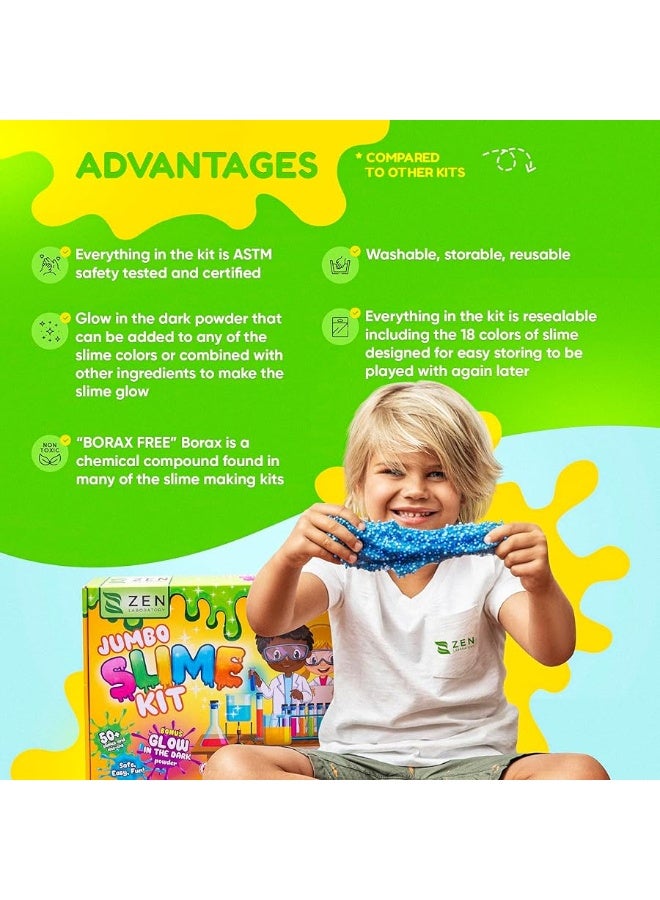 Zen Laboratory Ultimate Slime Kit for Girls 10-12 | Perfect Toys for Girls 7-12 Years Old | Complete DIY Slime Making Kit for Kids and Boys | Christmas Party Favors - Image 2