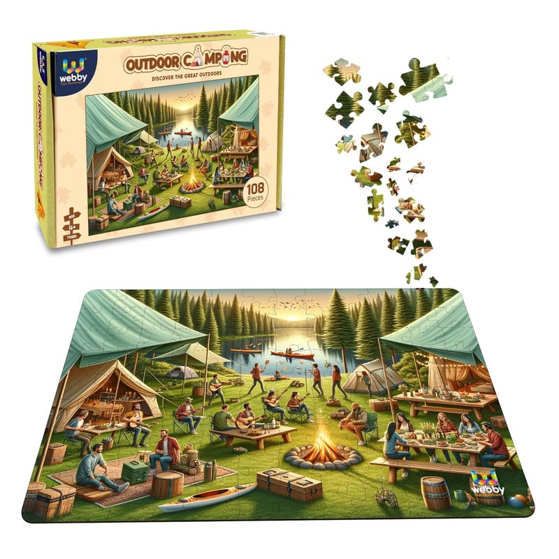 Webby Outdoor Camping Jigsaw Puzzle for Kids | Birthday Gift for Boys & Girls (108 Pieces) - Image 3