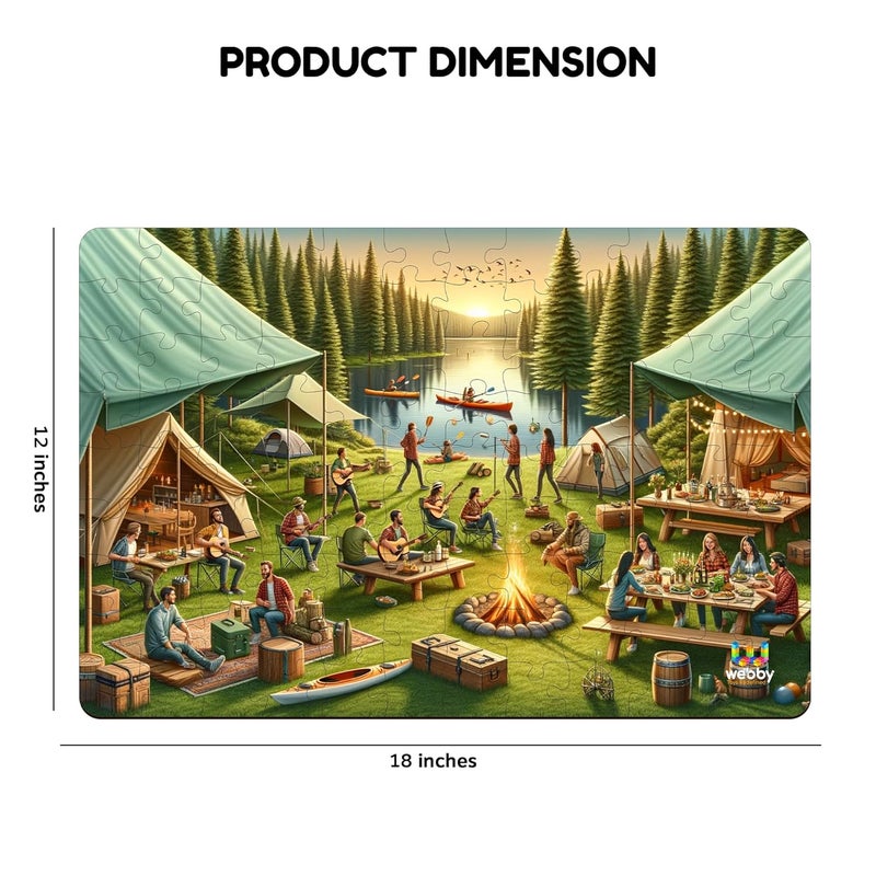 Webby Outdoor Camping Jigsaw Puzzle for Kids | Birthday Gift for Boys & Girls (108 Pieces) - Image 4