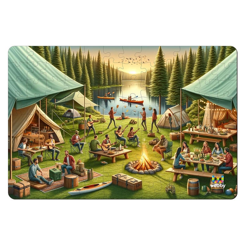 Webby Outdoor Camping Jigsaw Puzzle for Kids | Birthday Gift for Boys & Girls (108 Pieces) - Image 2