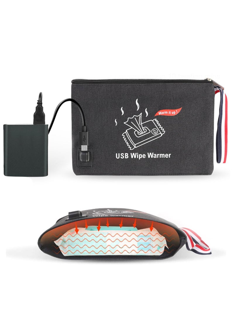 لينجي جهاز تدفئة مناديل الأطفال بمنفذ USB، درجة الحرارة الأكثر ملاءمة لبشرة الطفل للسفر في الهواء الطلق أو في الأماكن المغلقة المحمولة للسفر وأثناء التنقل  - Image 1