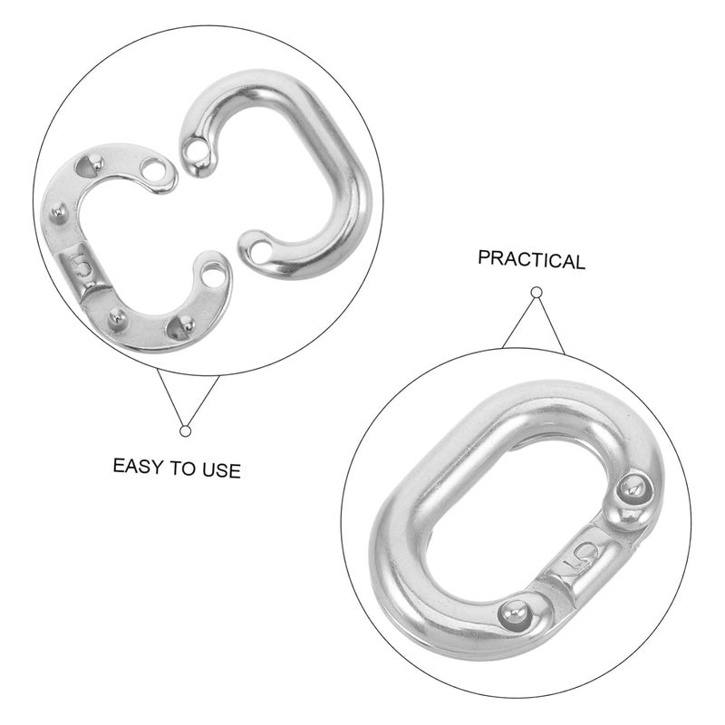 5 Pcs 10mm Stainless Steel Quick Link Chain Connectors Heavy Duty Industrial Machinery - Image 4