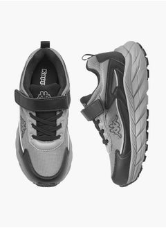 Kappa Boys' Logo Detail Sports Shoes with Hook and Loop Closure  - Image 1
