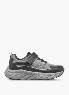 Kappa Boys' Logo Detail Sports Shoes with Hook and Loop Closure  - Image 3