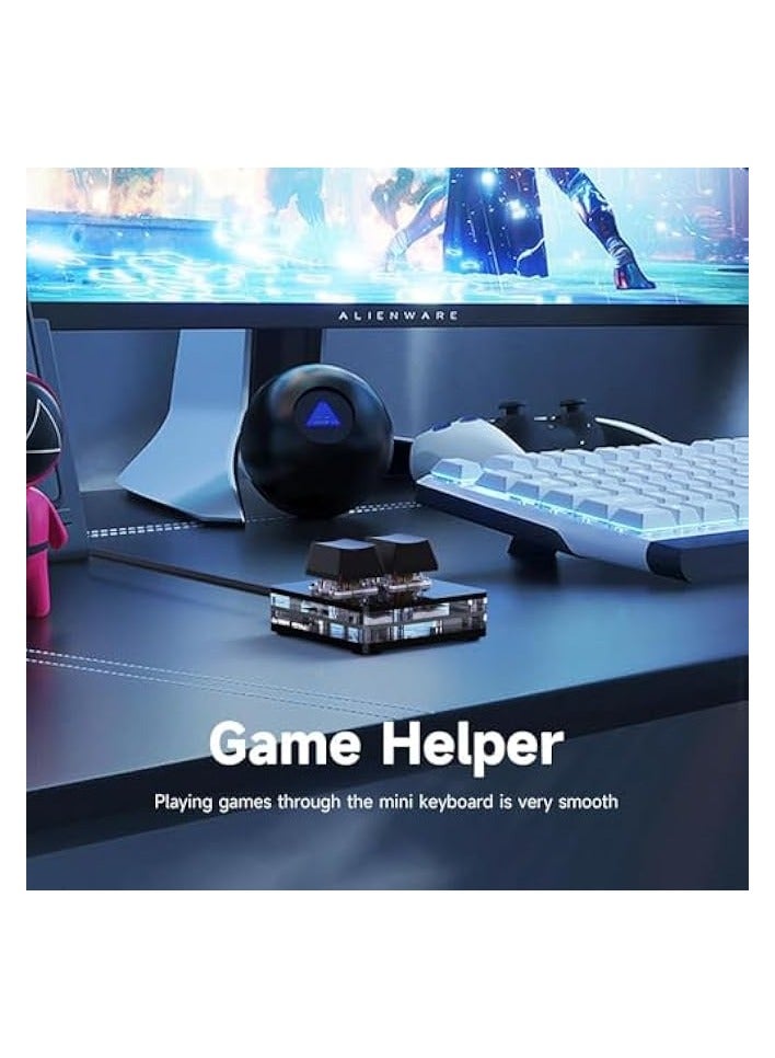 erorex Mini 3-Key Keyboard, Copy Keyboard, One Handed Macro Keypad, Cut Copy Paste Keyboard, 3 Key Shortcut Keyboard for PC, MAC, Laptop, Programmable Mechanical Keyboard for Working and Gaming - Image 5