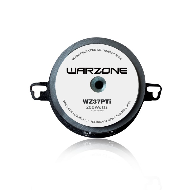 Warzone 2X WZ37PTi 3.5-Inch Super Mid Range Speaker Pair, 4 Ohm, 200W Max, 60W RMS Max, 90dB Sensitivity, Ferrite Magnet, Glass Fiber Cone with Rubber Edge for Pro Car Audio - Image 5