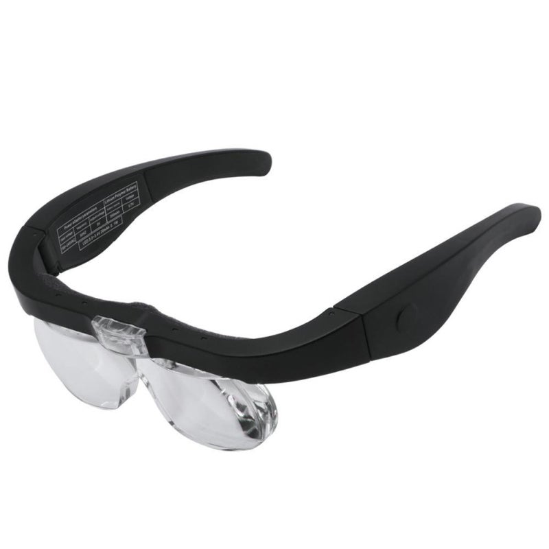 LED Magnifying Glass with 4 Replaceable Acrylic Lenses Rechargeable Eye Loupe - Hands-Free Magnifier Glasses for Watch Repair Crafts Reading - Image 1