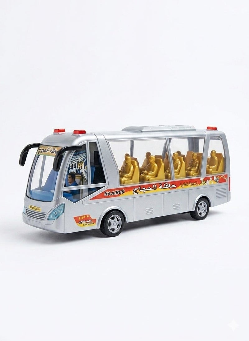 STORE 7 Kids Pilgrims Bus Toy with Lights & Sound – Transparent Automatic Passenger Bus with Obstacle Avoidance, Battery Operated Educational Musical Toy for Children, Model 10745 - Image 1