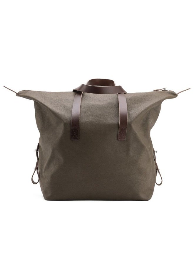 Brooks England Clapham 26L Bicycle Tote Bag, Cotton Canvas with Leather Handles and Zip Closure - Image 3