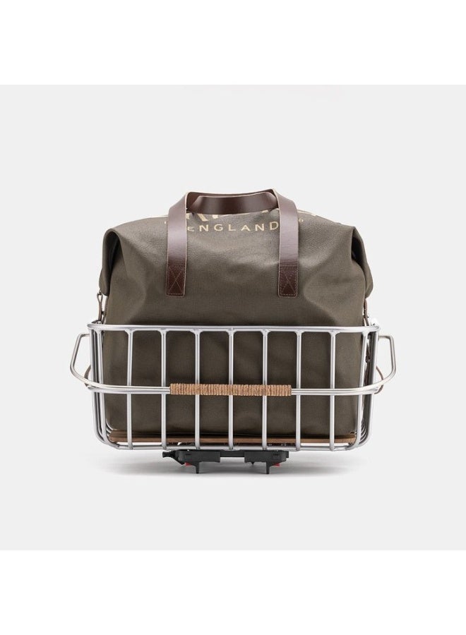 Brooks England Clapham 26L Bicycle Tote Bag, Cotton Canvas with Leather Handles and Zip Closure - Image 4