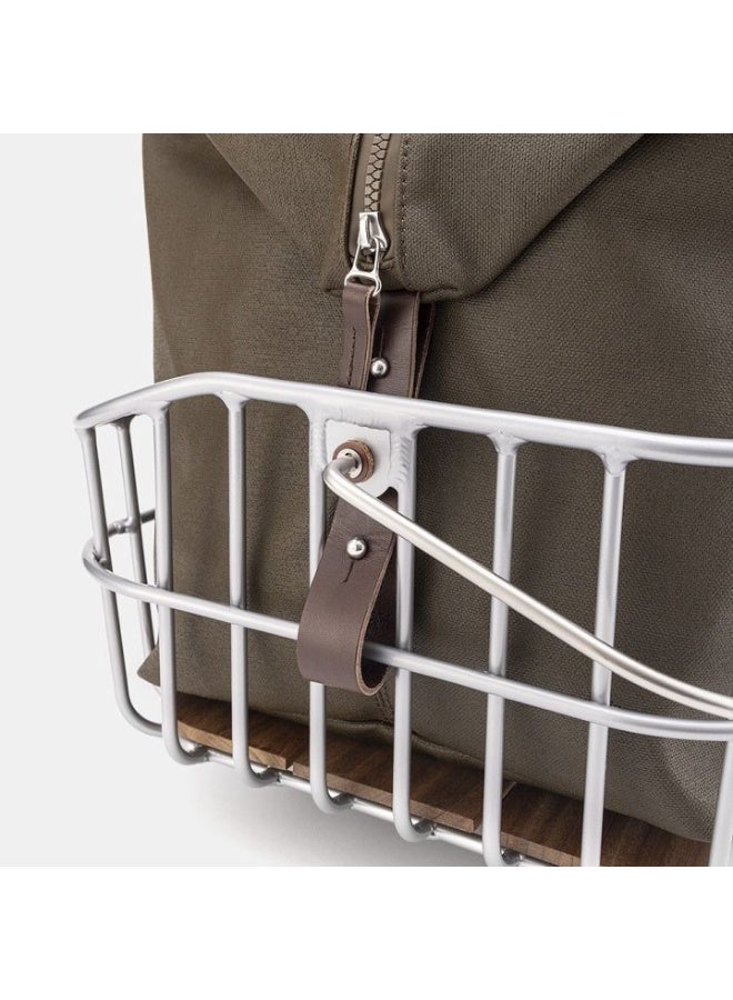 Brooks England Clapham 26L Bicycle Tote Bag, Cotton Canvas with Leather Handles and Zip Closure - Image 5