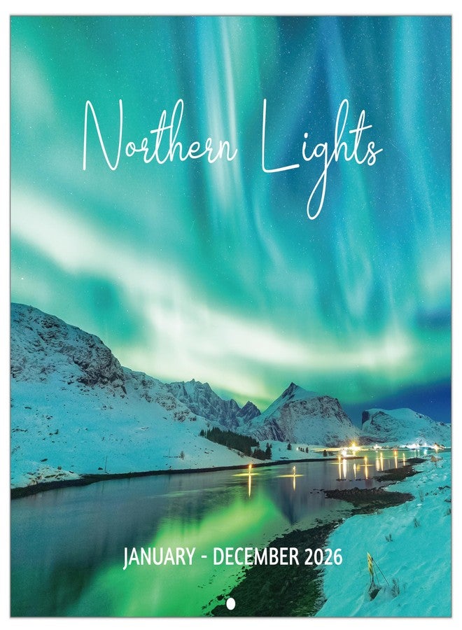 GoiUnlt 2026 Calendar, 2026 Wall Calendar, Northern Lights Calendar 2026 from Jan 2026 - Dec 2026, 12" x 24" (Open), 12 Month Wall Calendar 2026, Large Blocks, Thick Paper, Hanging Holes, Ample Writing Space - Image 1